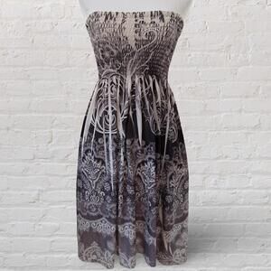 distressed babydoll dress y2k grunge with colorful rhinestones